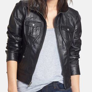 guess genuine leather jacket